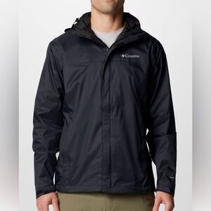 Columbia Men's Watertight™ II Black Hooded Utility Rain Jacket Sz S
